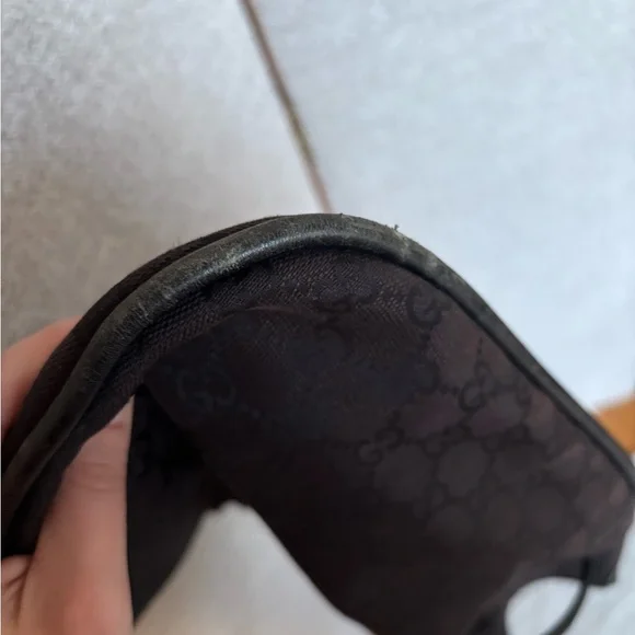 Gucci Black Bamboo Monogram Shoulder Bag - Picture 5 of 13